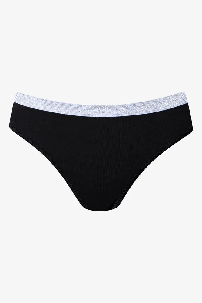 3 Pack Bikini Panties Black, Grey And Pink