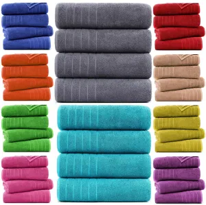 4 X Super Jumbo Bath Sheets Towels 100% Egyptian Cotton XL Bath Sheet Big Towels 85 X 165 cm