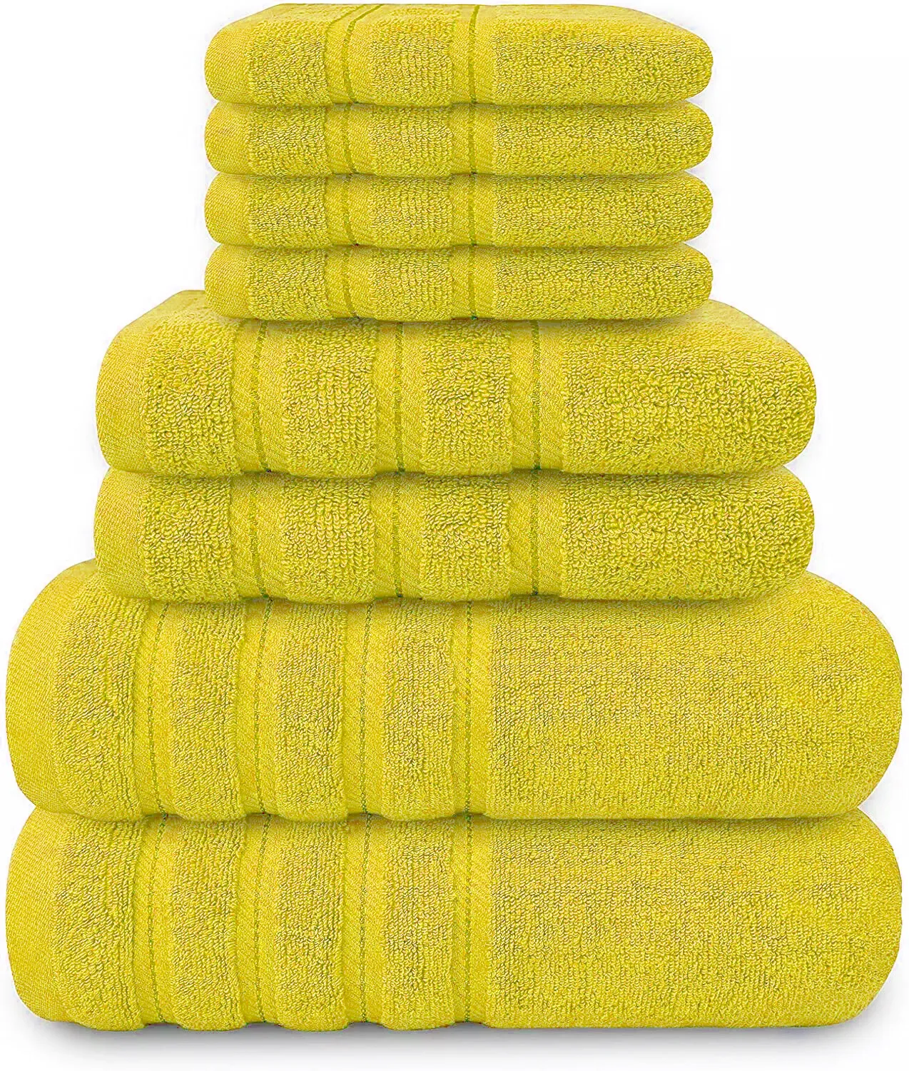 8 Piece Bale Set 100% Egyptian cotton Face Hand Big Bath Towels 600GSM