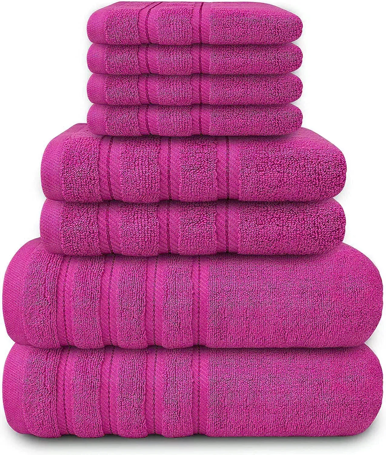 8 Piece Bale Set 100% Egyptian cotton Face Hand Big Bath Towels 600GSM