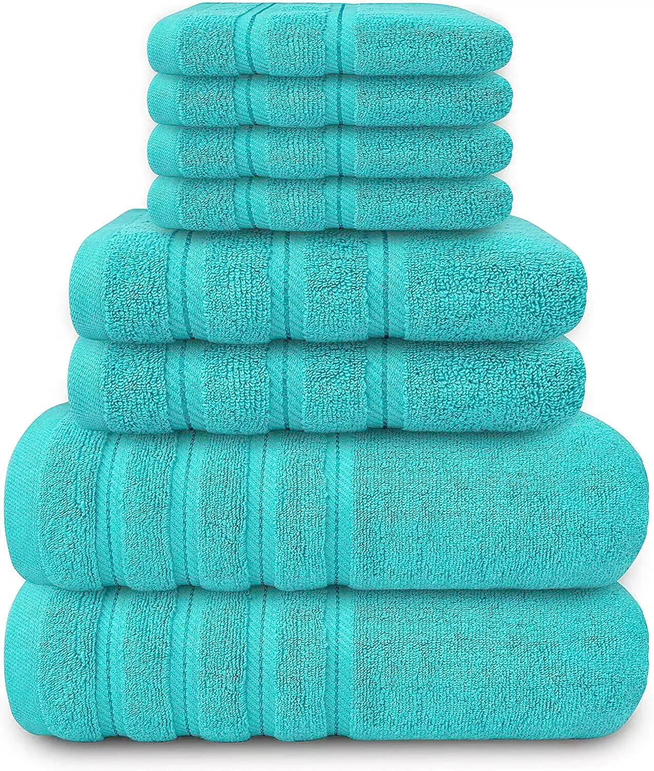 8 Piece Bale Set 100% Egyptian cotton Face Hand Big Bath Towels 600GSM