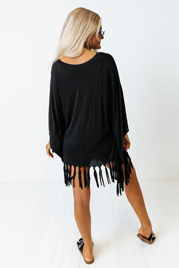 Afternoon Sail Swimsuit Cover Up in Black