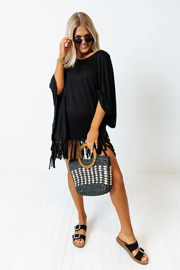 Afternoon Sail Swimsuit Cover Up in Black