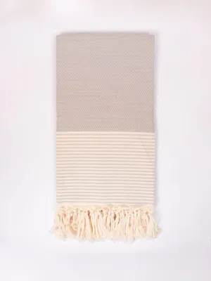 Amalfi Hammam Towel, Pearl Grey