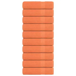 Bath Towels 10 pcs Orange 100x150 cm 360 gsm 100% Cotton