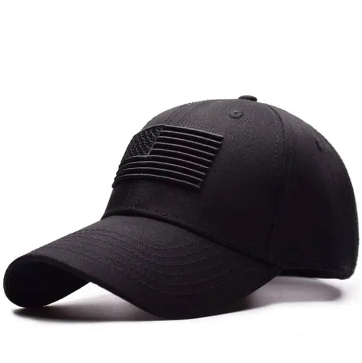 Black American Flag Hat Tactical Baseball Cap