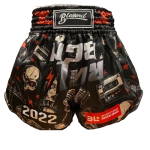 Blegend Boxing Shorts Black Skull