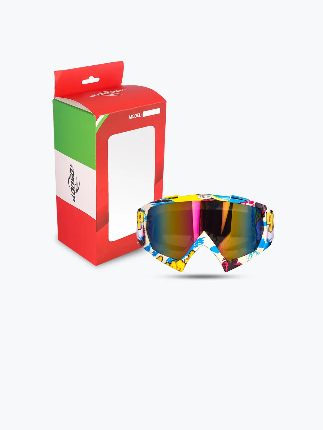 BSDDP Graphics Goggles Yellow White Rainbow Tint