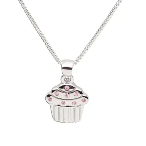 Cupcake Necklace - Sterling Silver