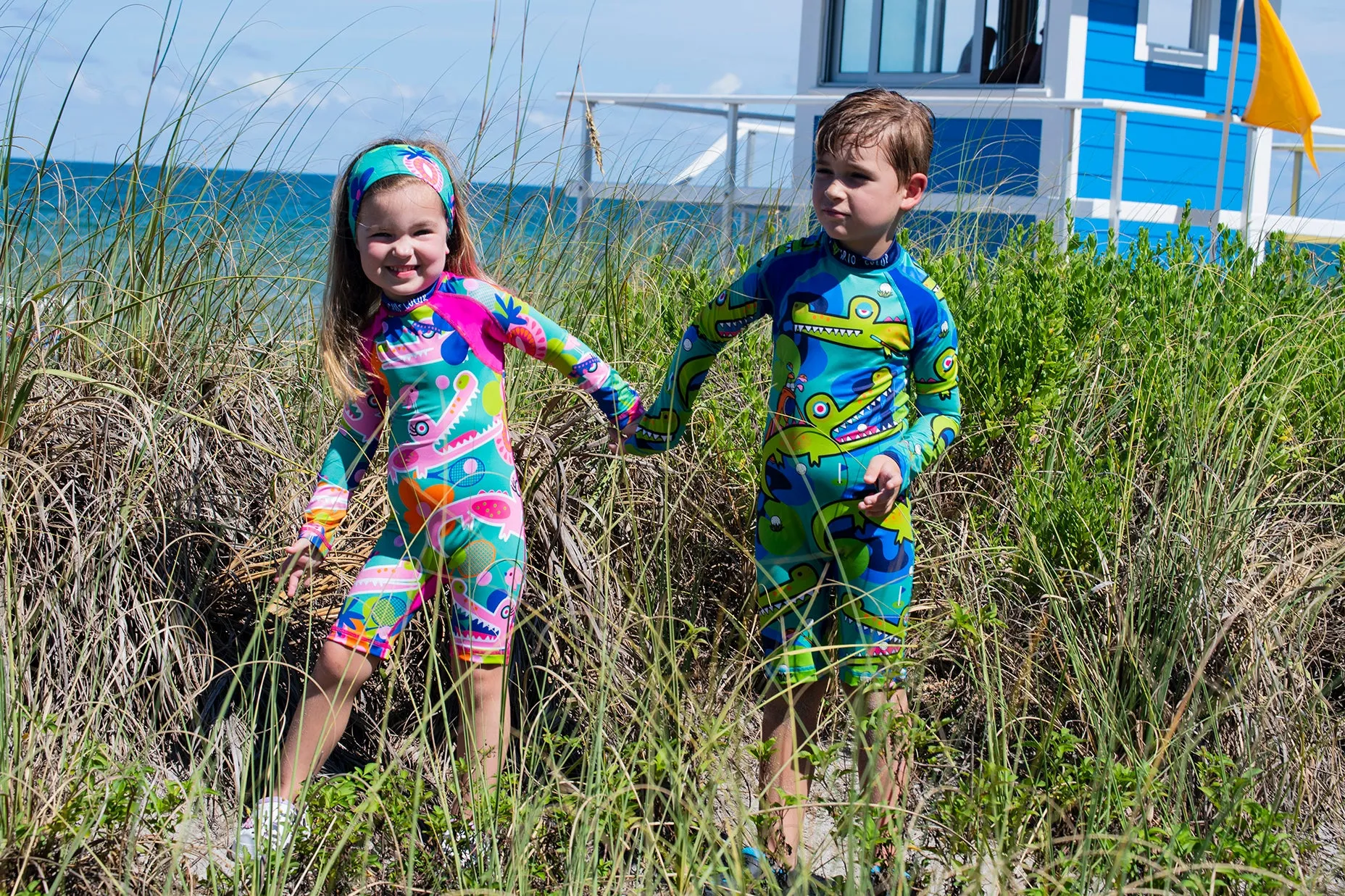 Everglades Boys Long Sleeve Sunsuit