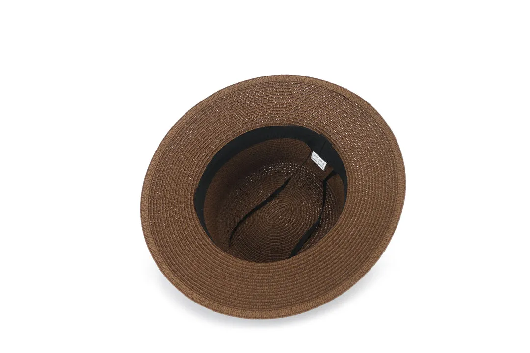 Hat Lily Dark Brown Fern Lei Brown