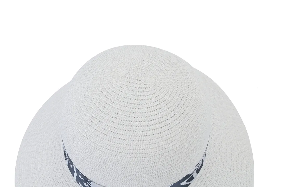 Hat Orchid White Tapa Navy