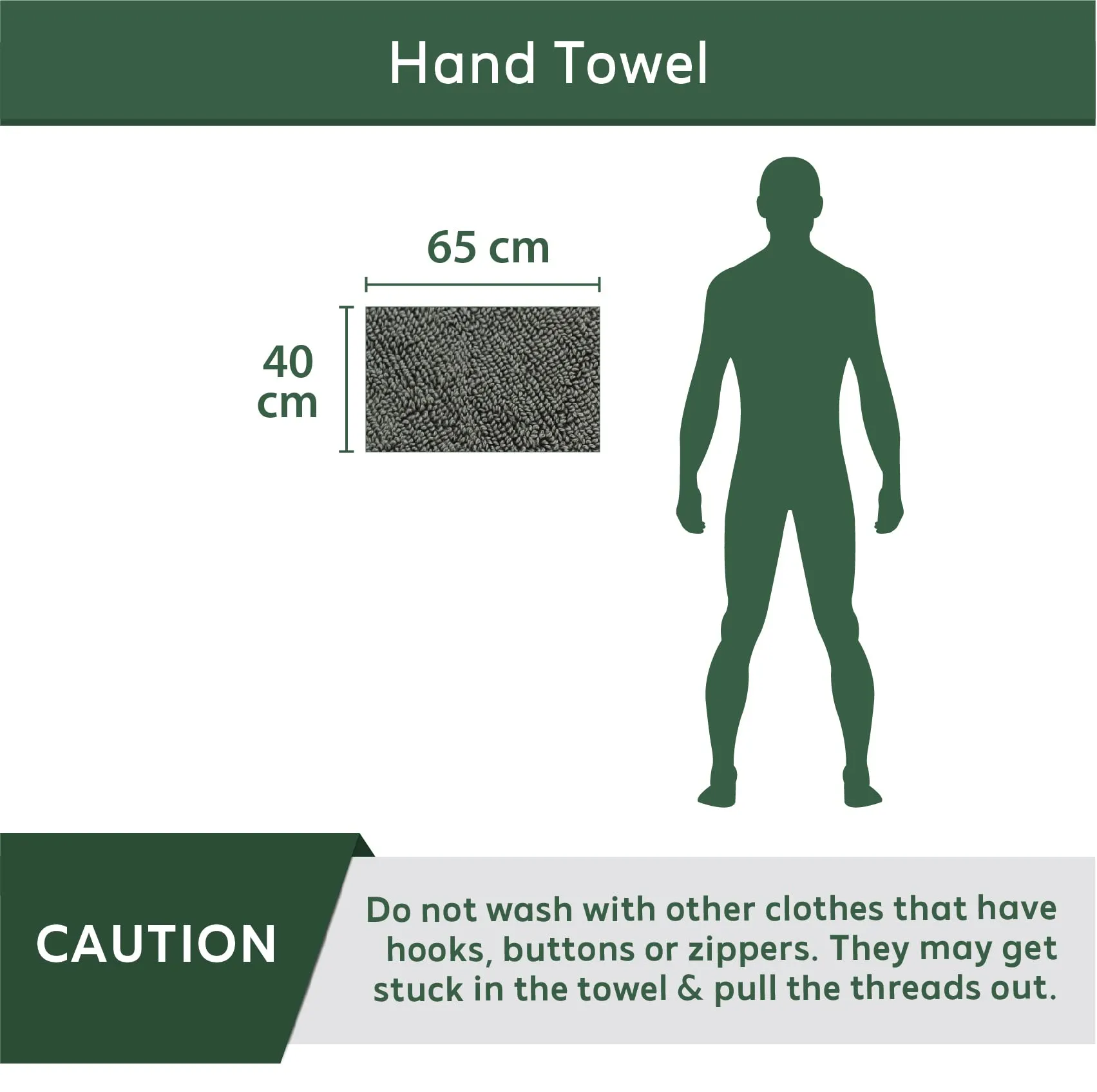 HEELIUM Bamboo Hand Towel, 65 X 40 Cm, Super Soft & Quick Absorbent & 600 Gsm, Blue & Grey