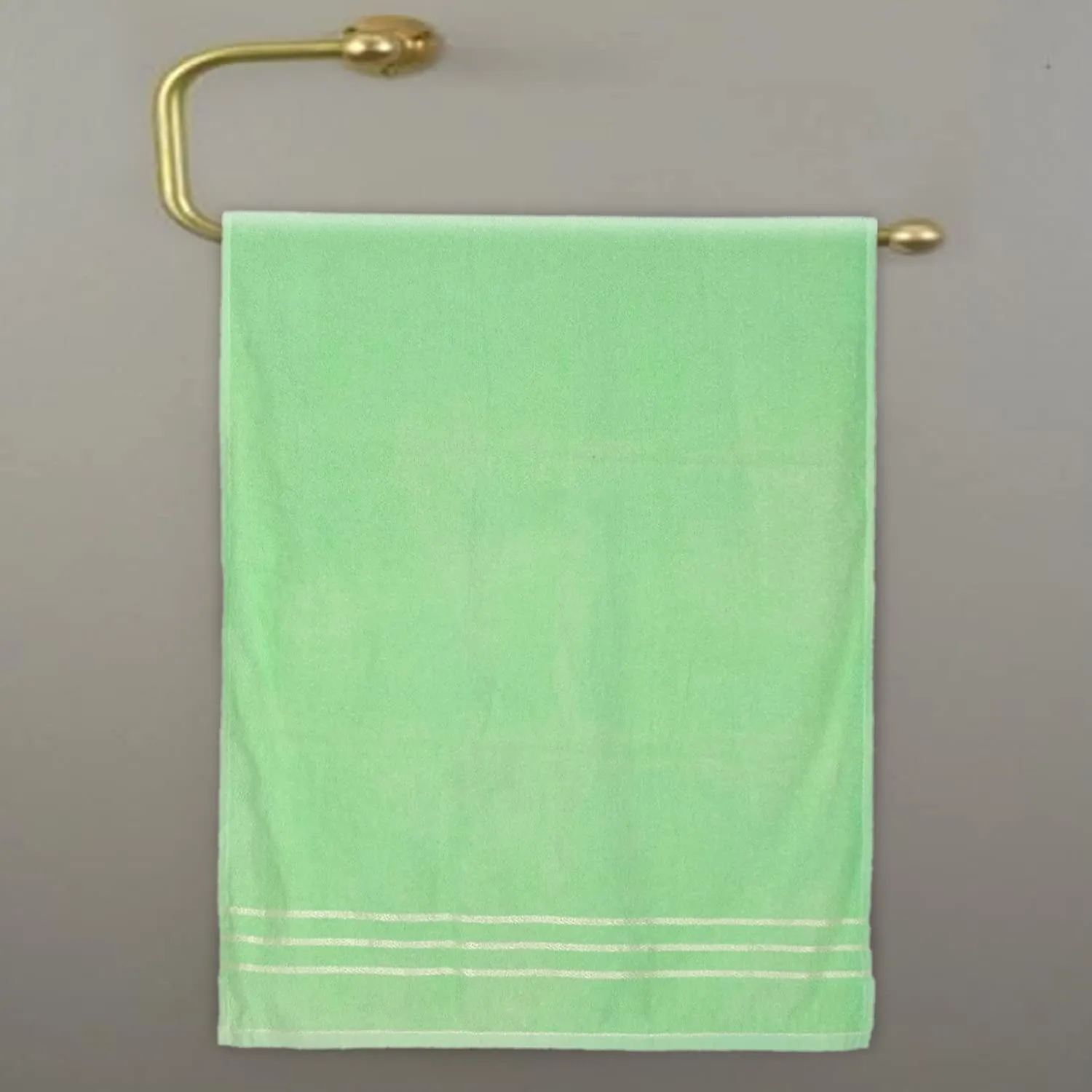 Kuber Industries Soft Cotton Bath Towel for Hands, Face, Newborn Babies, Toddlers, Children, 19"x38" (Green)