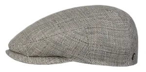 Liery's Linen/Cotton Hopsack Drivers style flat cap in Grey