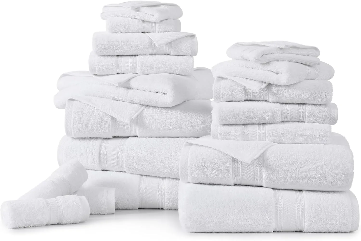 Luxury White 100% Egyptian Cotton Towels Super Soft Face Cloth - Hand Towels - Bath Sheet 500-GSM