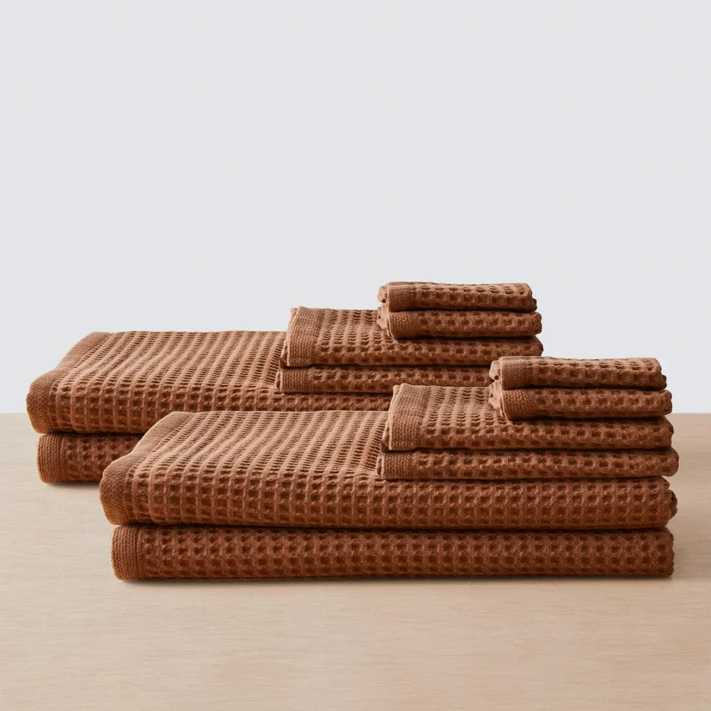 Mara Organic Waffle Bath Sheet Set