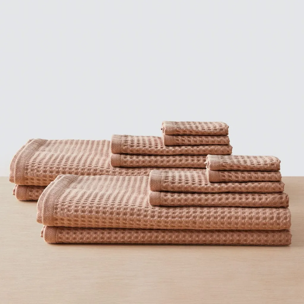 Mara Organic Waffle Bath Sheet Set