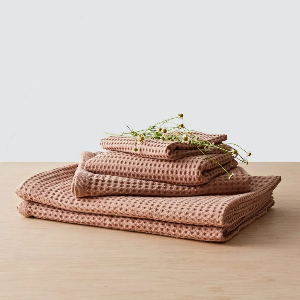 Mara Organic Waffle Bath Sheet Set