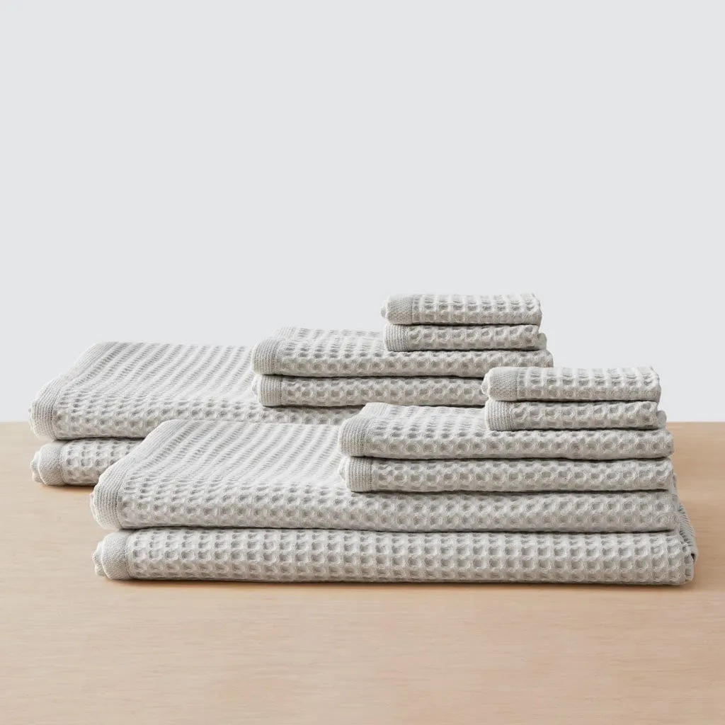 Mara Organic Waffle Bath Sheet Set