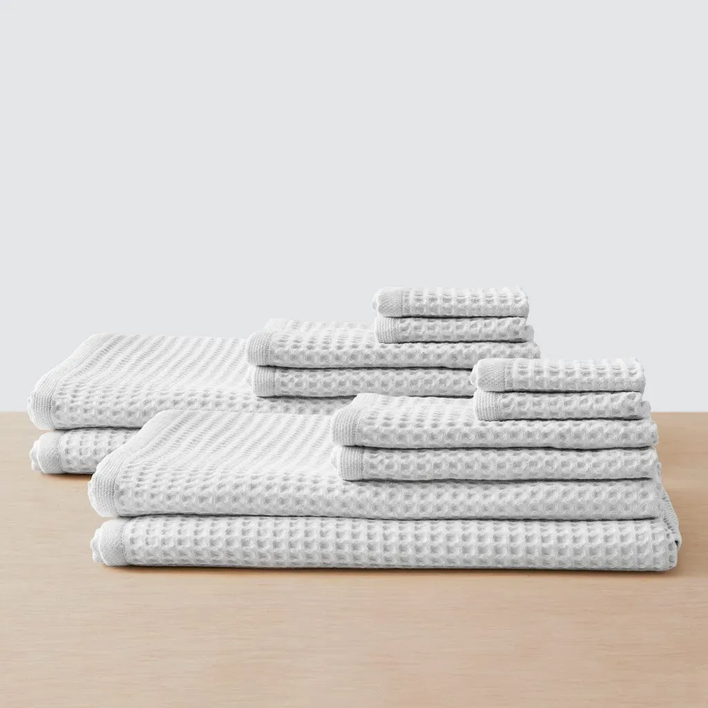 Mara Organic Waffle Bath Sheet Set