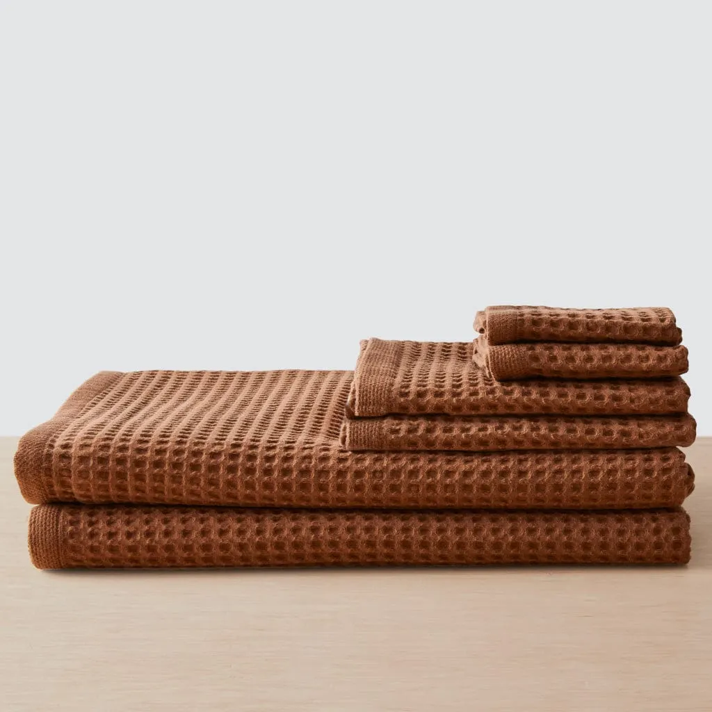 Mara Organic Waffle Bath Sheet Set