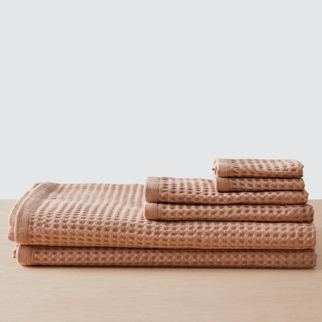 Mara Organic Waffle Bath Sheet Set