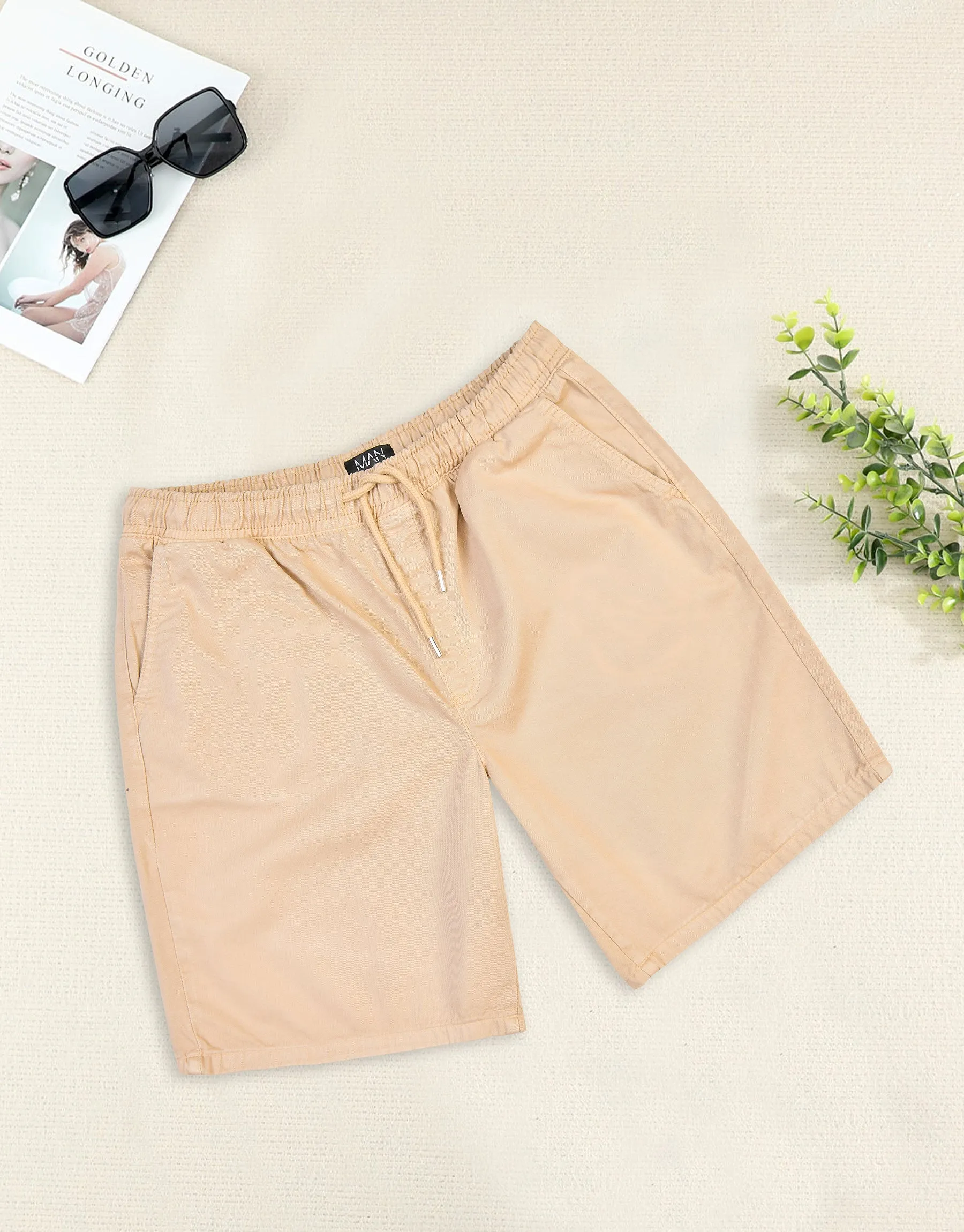 Men's Denim Shorts - STONE