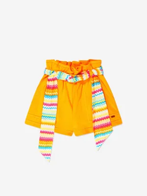 Missoni Girls Jersey Shorts in Mustard