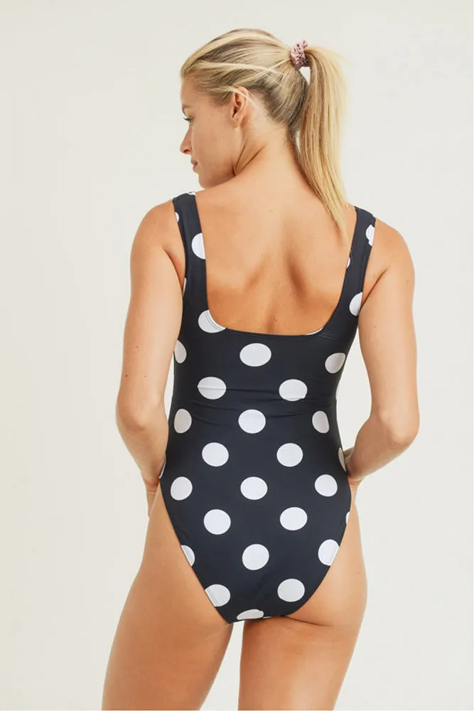 Mono B SWIM Polkadot One-Piece Swimsuit