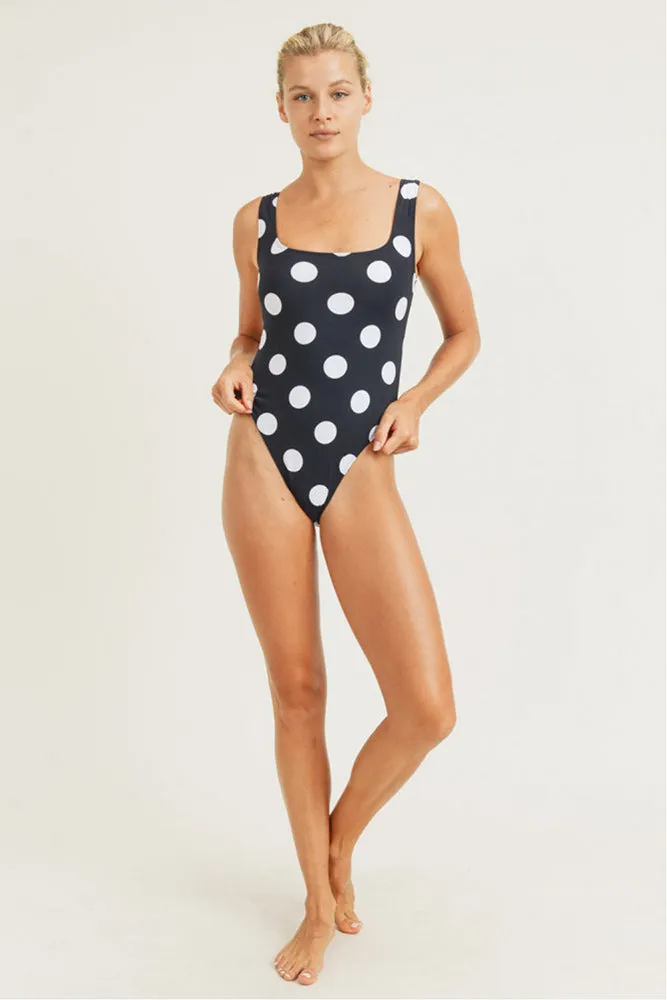 Mono B SWIM Polkadot One-Piece Swimsuit