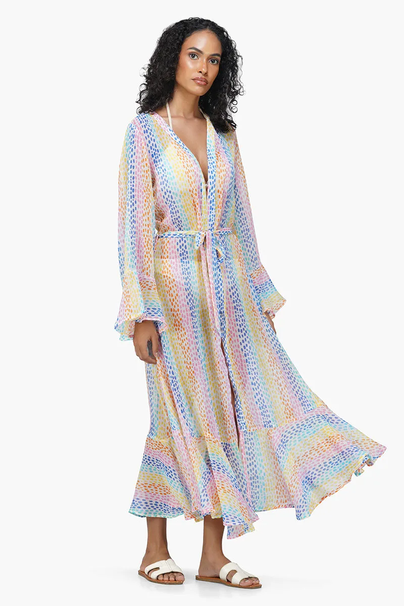 Multi Bubble Maxi Cover Up