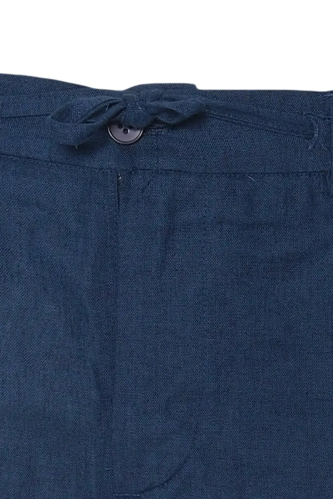 Navy Blue Leon Linen Comfortable Cut Men's Shorts