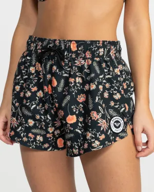 No Bad Waves Printed Boardshorts - Anthracite Kerala Border