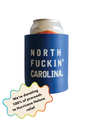 North F*ckin' Carolina Foam Koozie: Blue