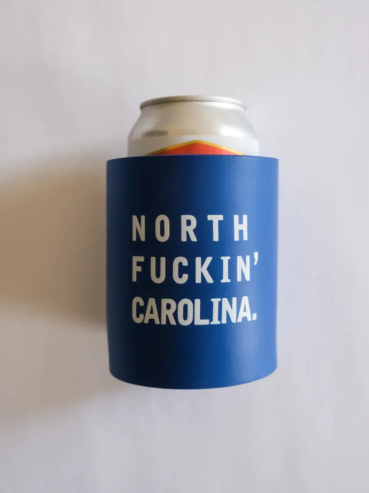 North F*ckin' Carolina Foam Koozie: Blue