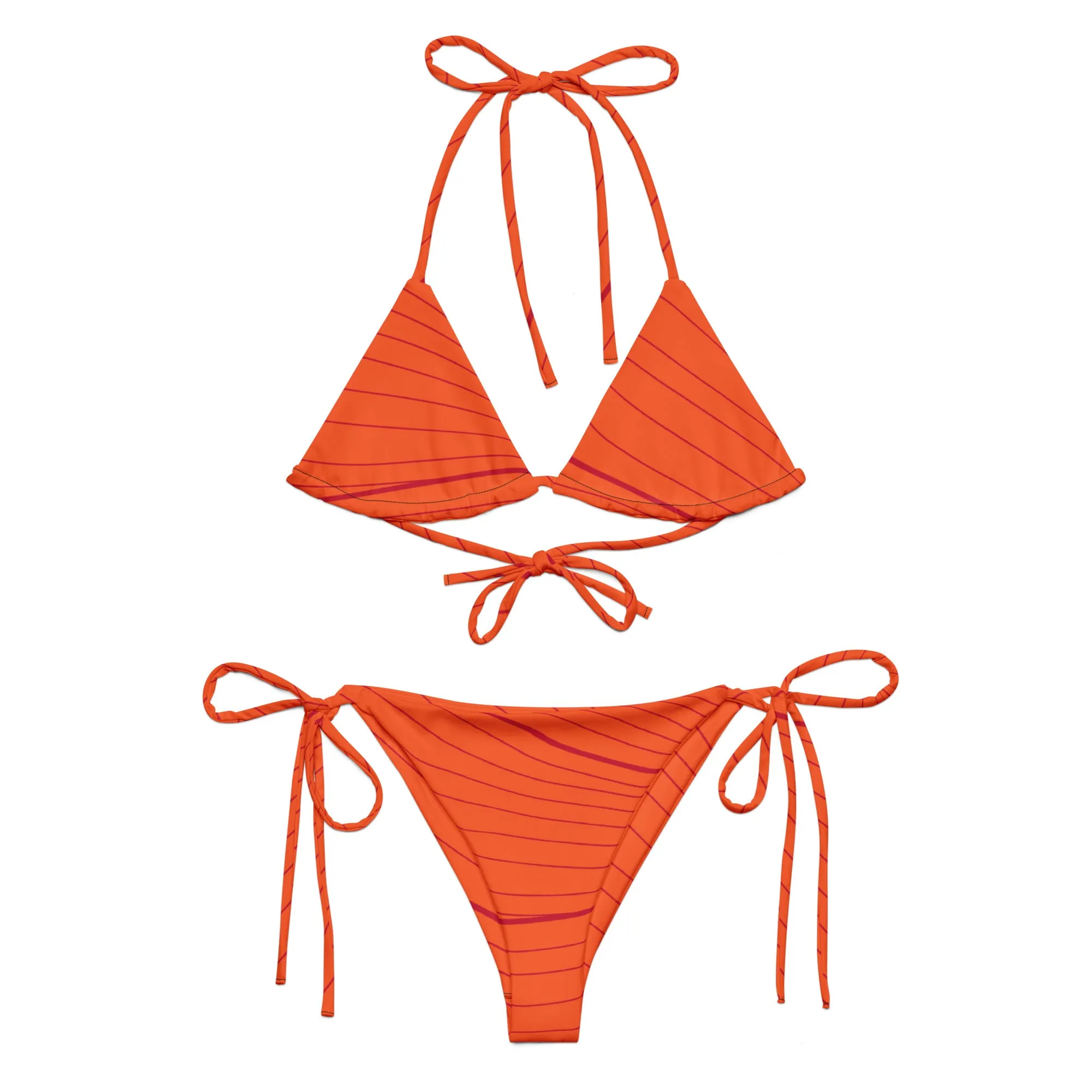 Orange String Bikini by Dumbbells and Hotels