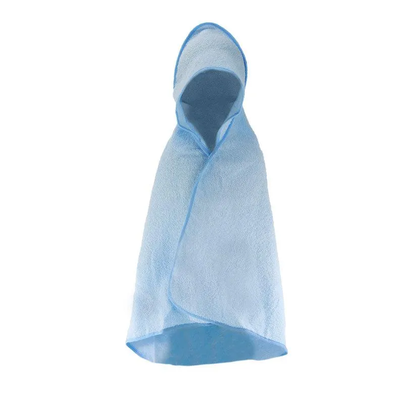 Plain Blue Hooded Robe