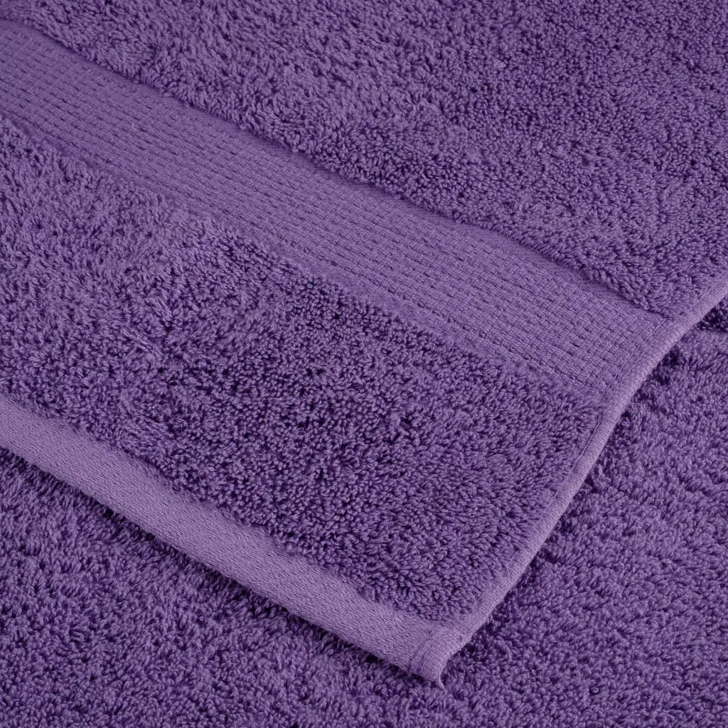 Premium Guest Towels 2 pcs Purple 30x50 cm 600 gsm 100% Cotton