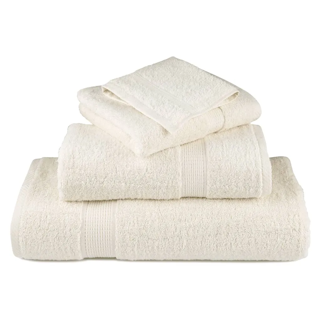 Premium Hand Towels 10 pcs Cream 50x100 cm 600 gsm 100% Cotton