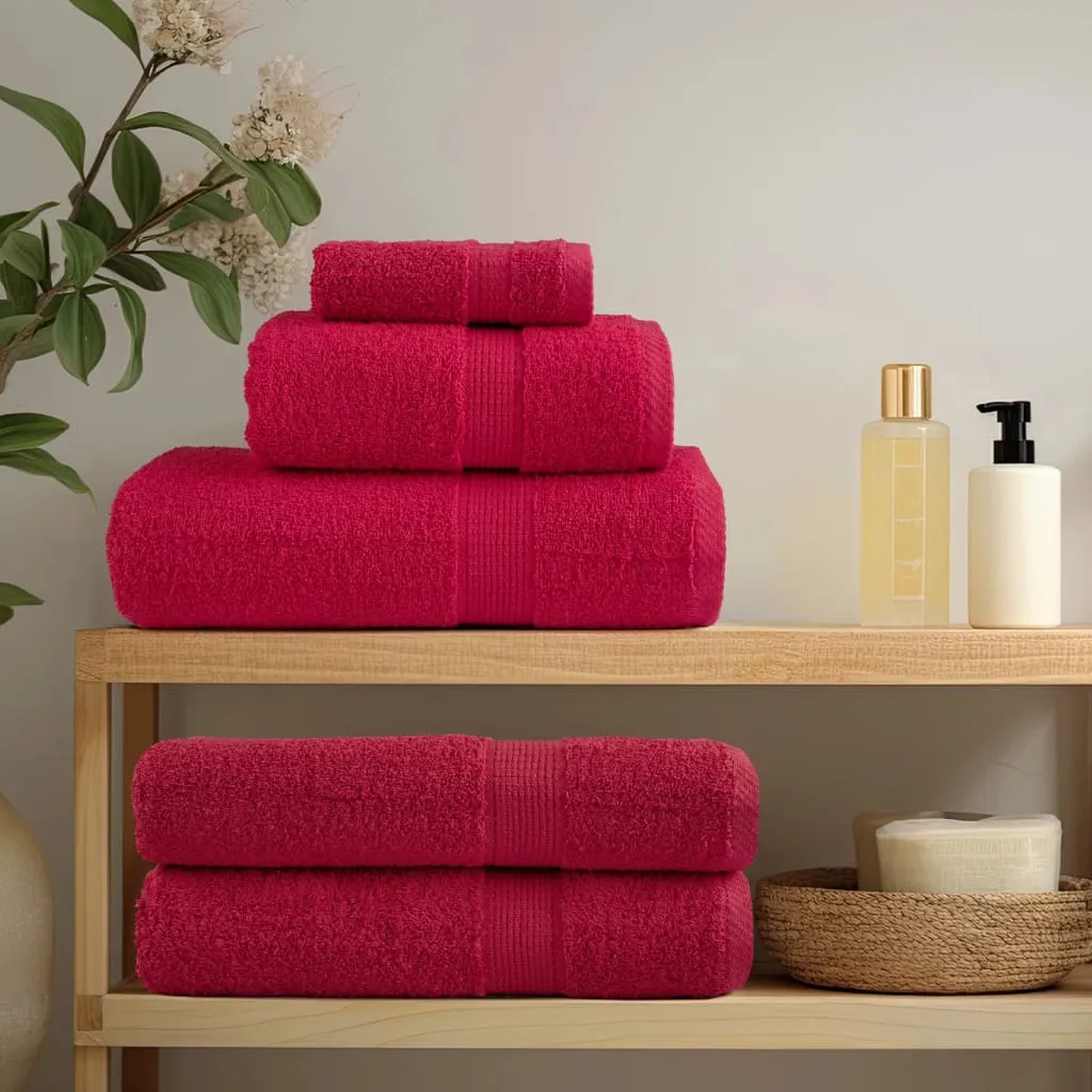 Premium Hand Towels 10 pcs Red 50x100 cm 600 gsm 100% Cotton