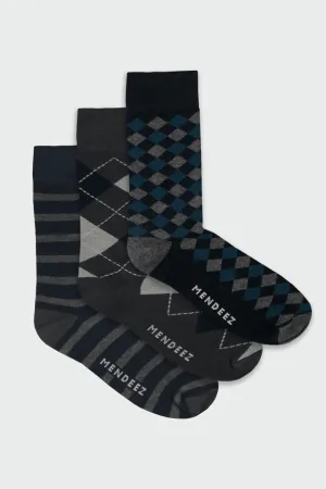 Presidential Pack of 3 – Printed Crew Socks