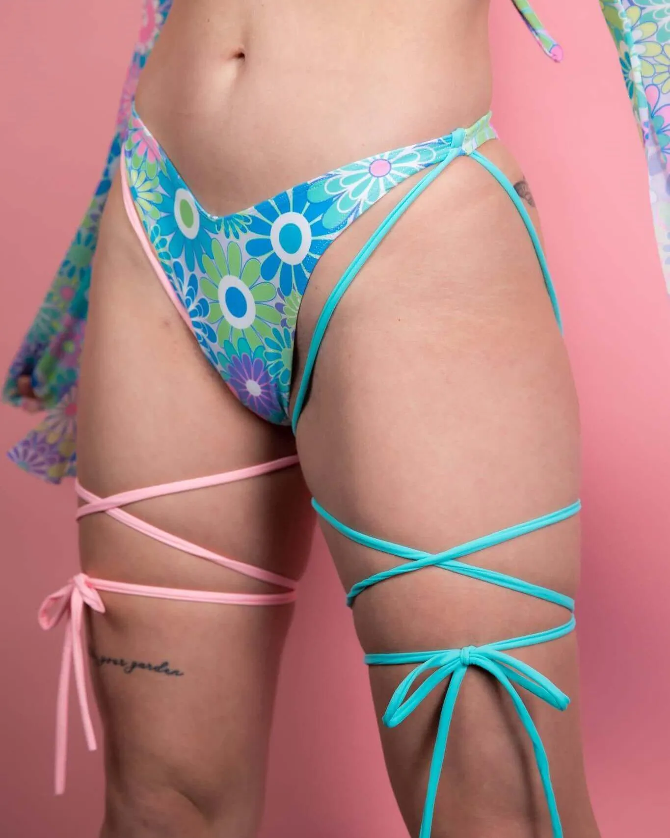 Retro Bloom Strappy High Hip Bottoms