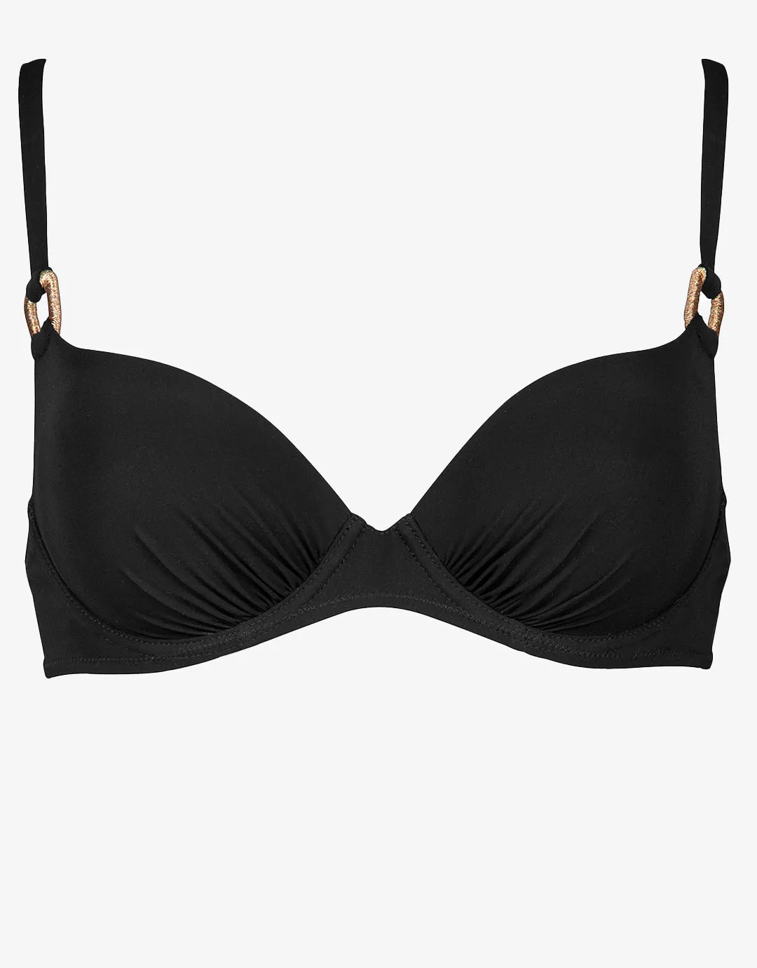 Sailor Luxe Moulded Underwired Bikini Top - Black