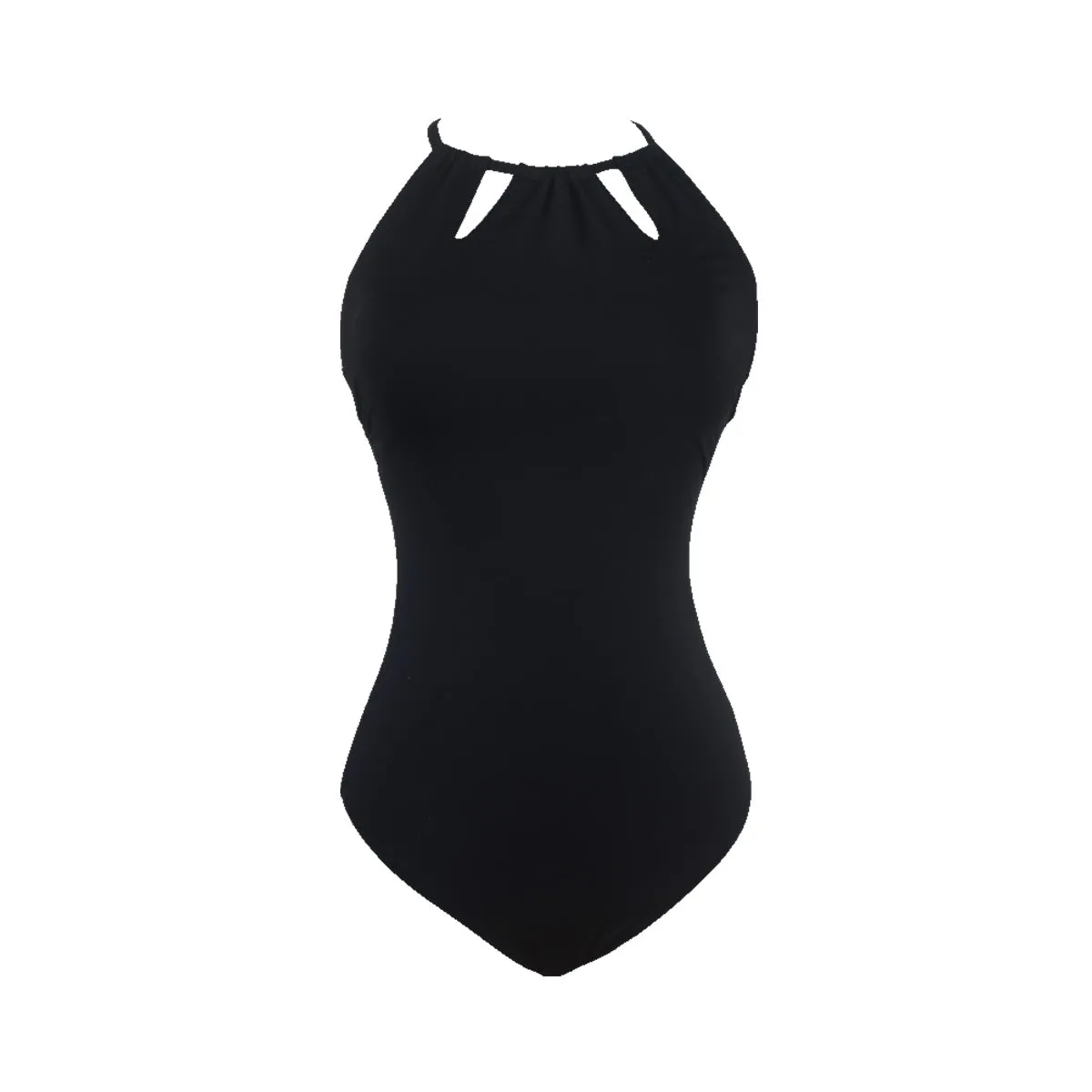 Slimming Backless Tummy Control Swimsuit in Black