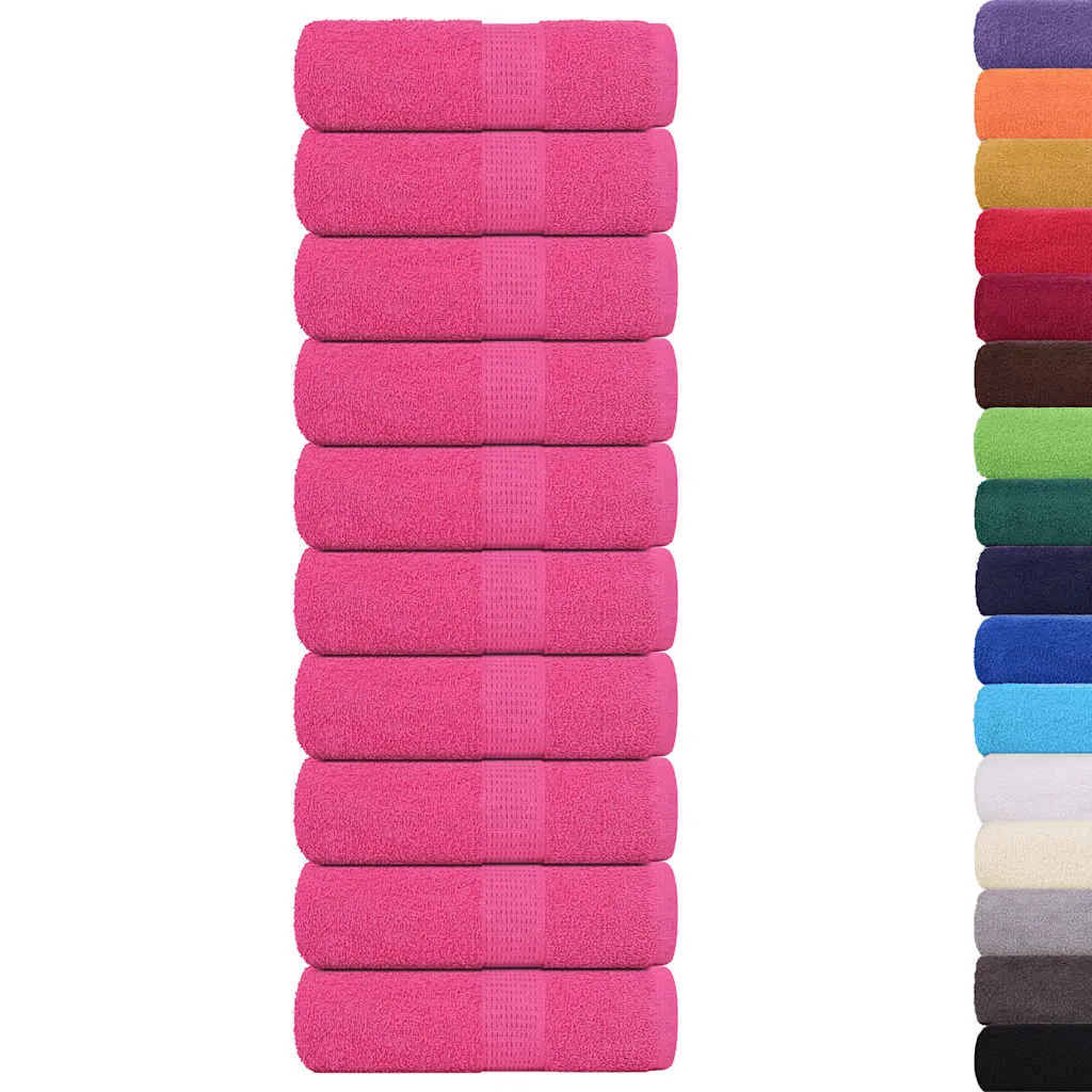 Soap Towels 10 pcs Pink 30x30 cm 360 gsm 100% Cotton