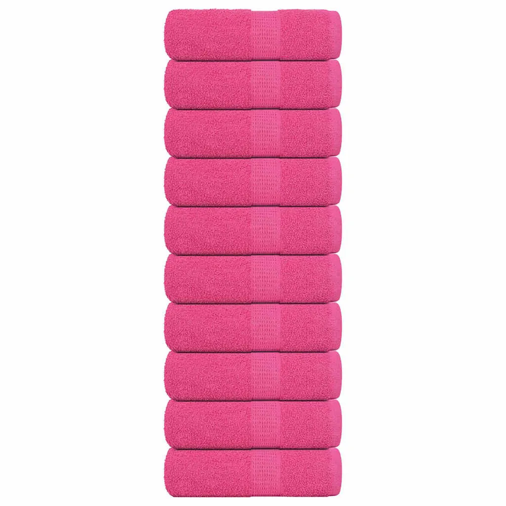 Soap Towels 10 pcs Pink 30x30 cm 360 gsm 100% Cotton