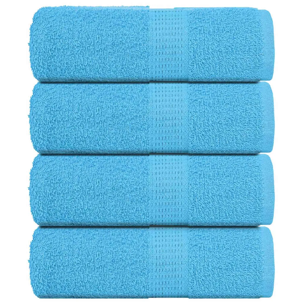 Soap Towels 4 pcs Turquoise 30x30 cm 360 gsm 100% Cotton