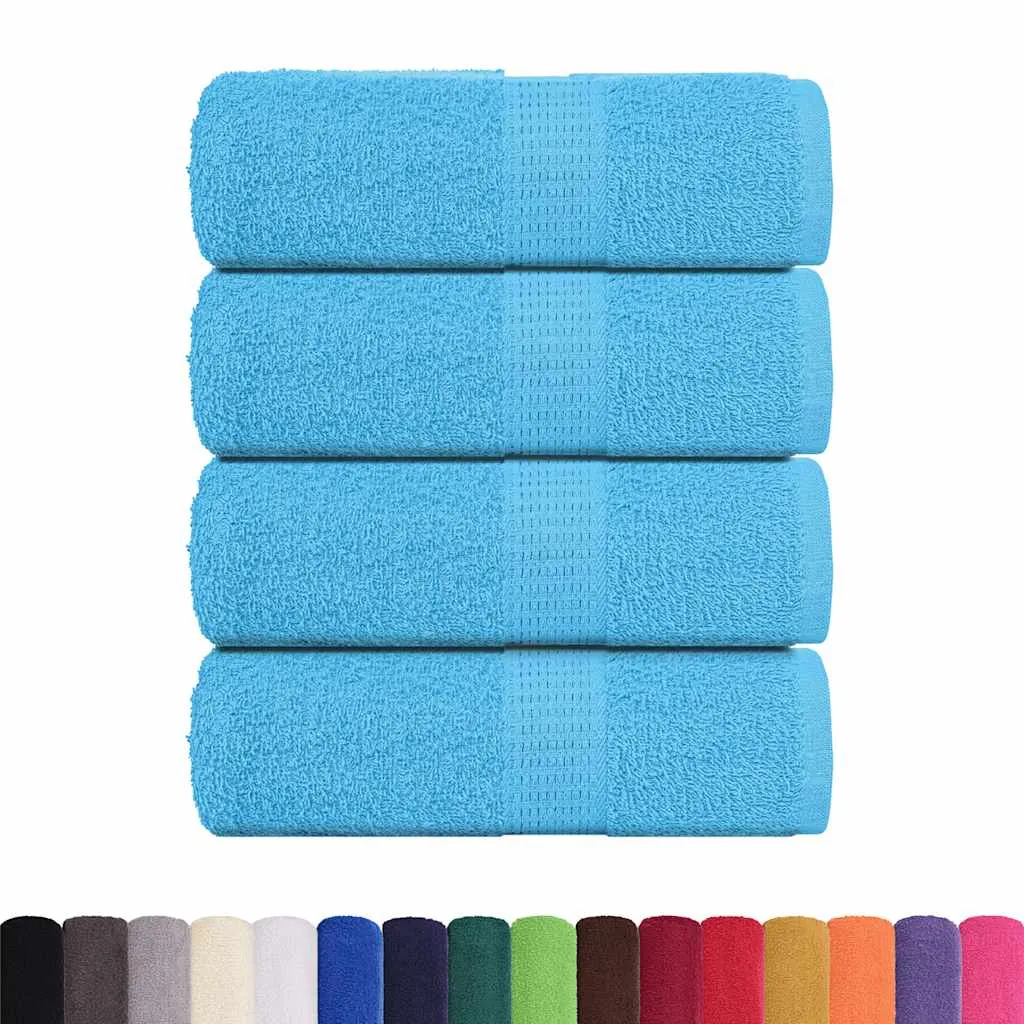 Soap Towels 4 pcs Turquoise 30x30 cm 360 gsm 100% Cotton