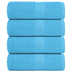 Soap Towels 4 pcs Turquoise 30x30 cm 360 gsm 100% Cotton